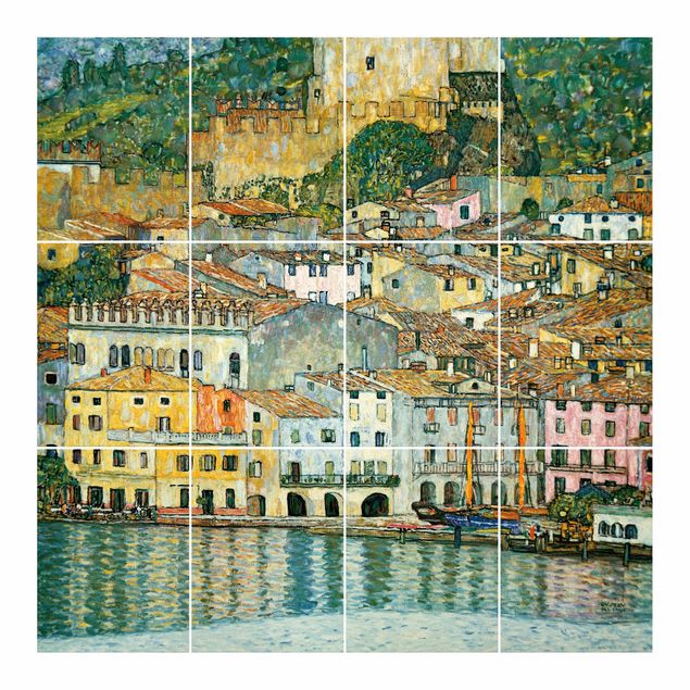 Flise klistermærker Gustav Klimt - Malcesine On Lake Garda