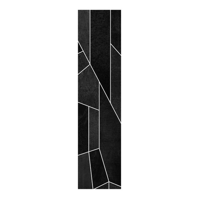 Panelgardiner mønstre Black And White Geometric Watercolour