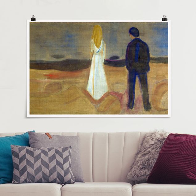 Kunst stilarter ekspressionisme Edvard Munch - Two humans. The Lonely (Reinhardt-Fries)