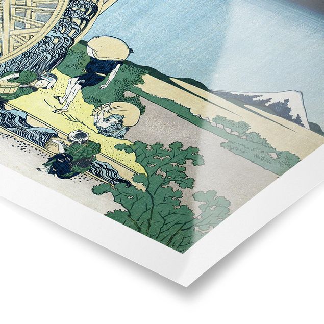 Billeder grøn Katsushika Hokusai - Waterwheel at Onden