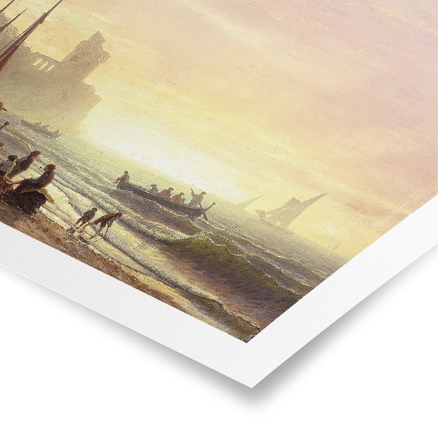 Billeder landskaber Albert Bierstadt - The Fishing Fleet