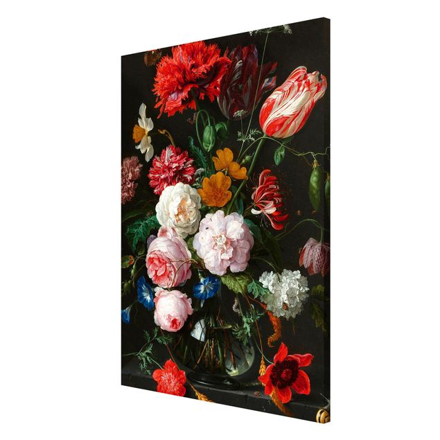 Magnettavler blomster Jan Davidsz De Heem - Still Life With Flowers In A Glass Vase