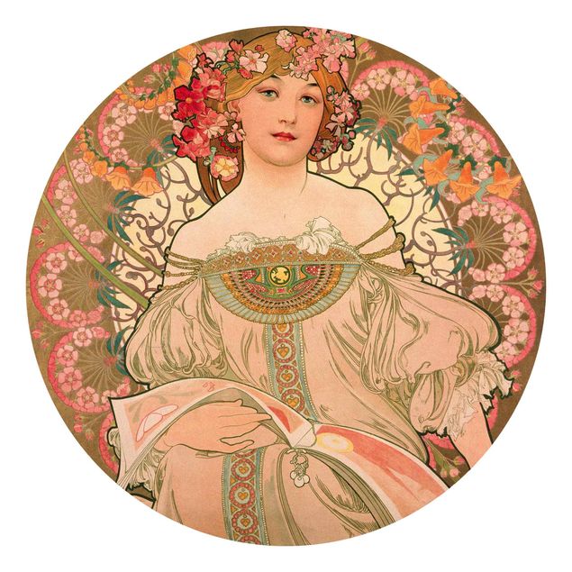 Blomster tapet Alfons Mucha - Poster For F. Champenois