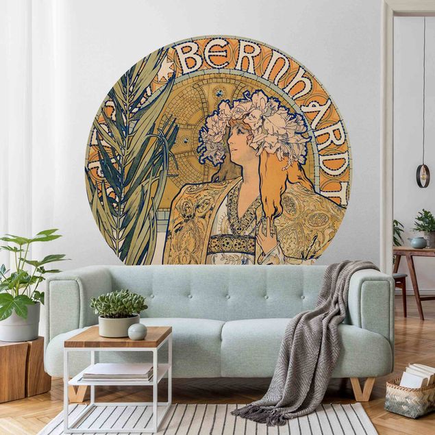 Kunst stilarter art deco Alfons Mucha - Poster For The Play Gismonda