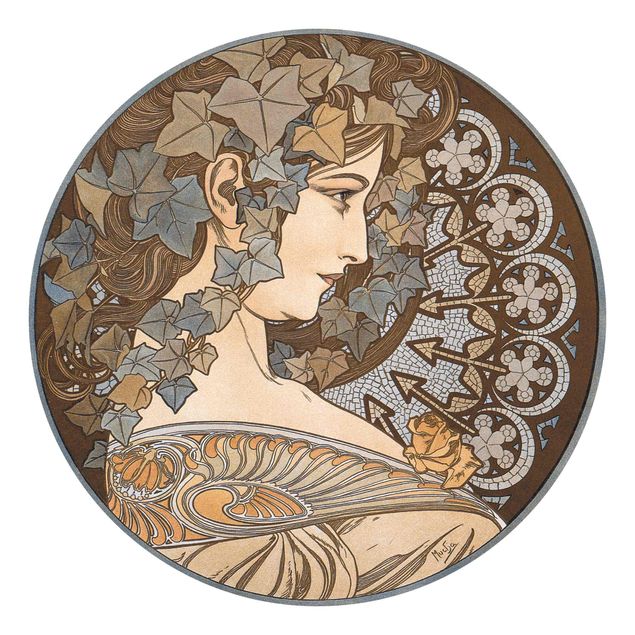 Vintage tapet Alfons Mucha - Synthia