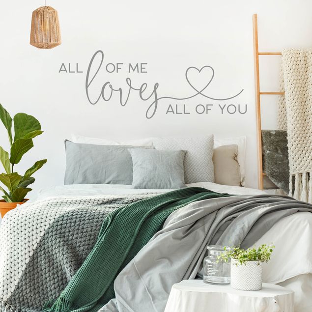 Wallstickers kære All Of Me Loves All Of You