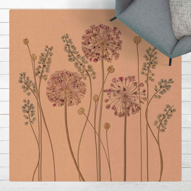 Kork måtter Allium Illustration
