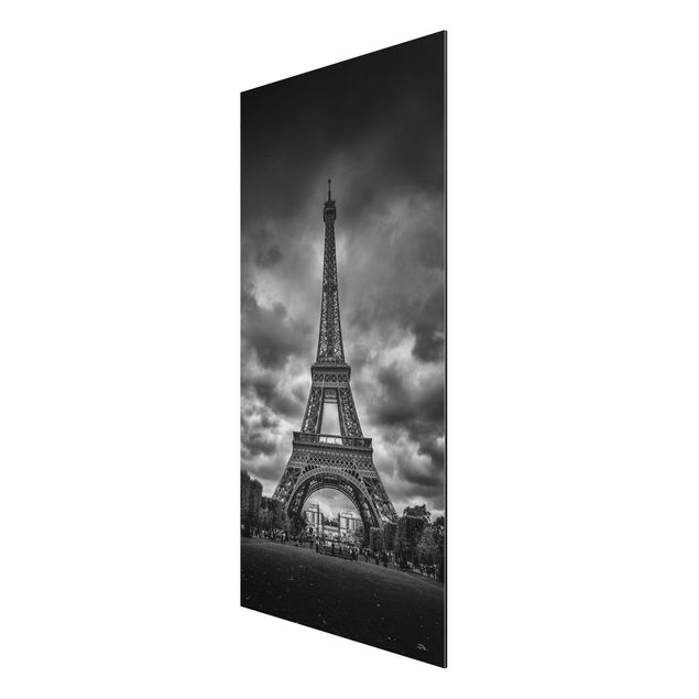 Billeder arkitektur og skyline Eiffel Tower In Front Of Clouds In Black And White