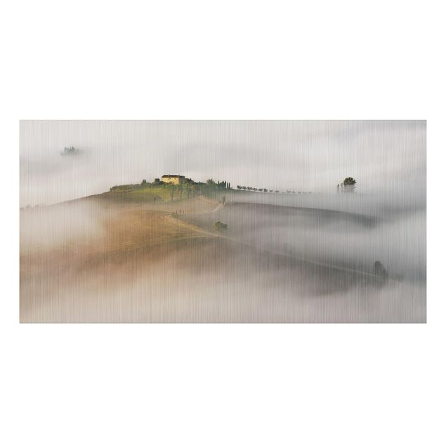 Billeder Italien Morning Fog In The Tuscany