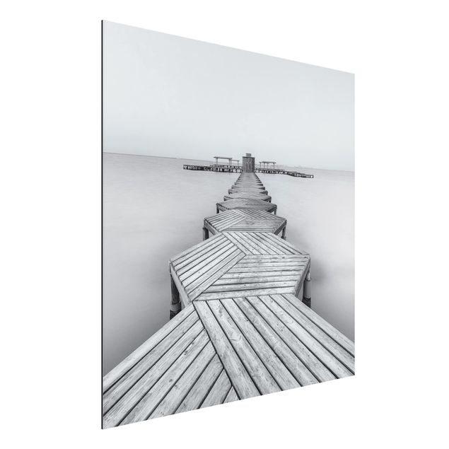 Billeder landskaber Wooden Pier In Black And White