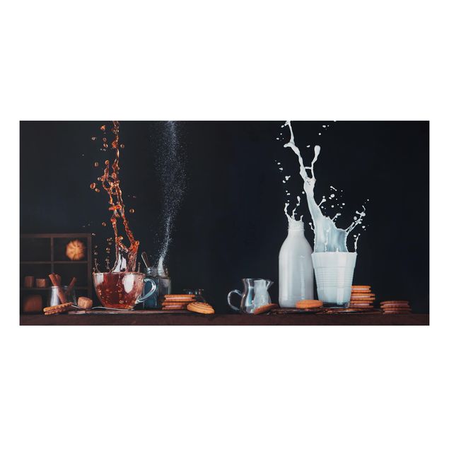 Billeder stilleben Milk And Tea Composition
