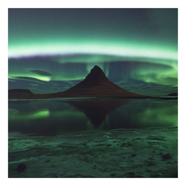 Billeder bjerge Northern Lights In Iceland