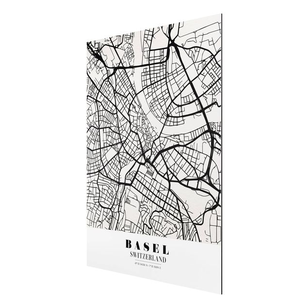 Billeder ordsprog Basel City Map - Classic