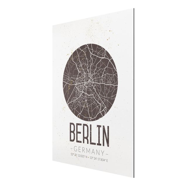 Billeder ordsprog City Map Berlin - Retro