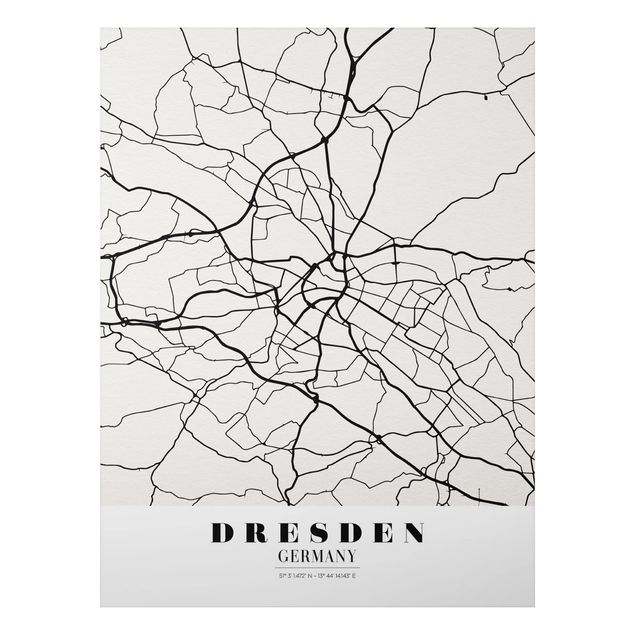 Billeder verdenskort Dresden City Map - Classical