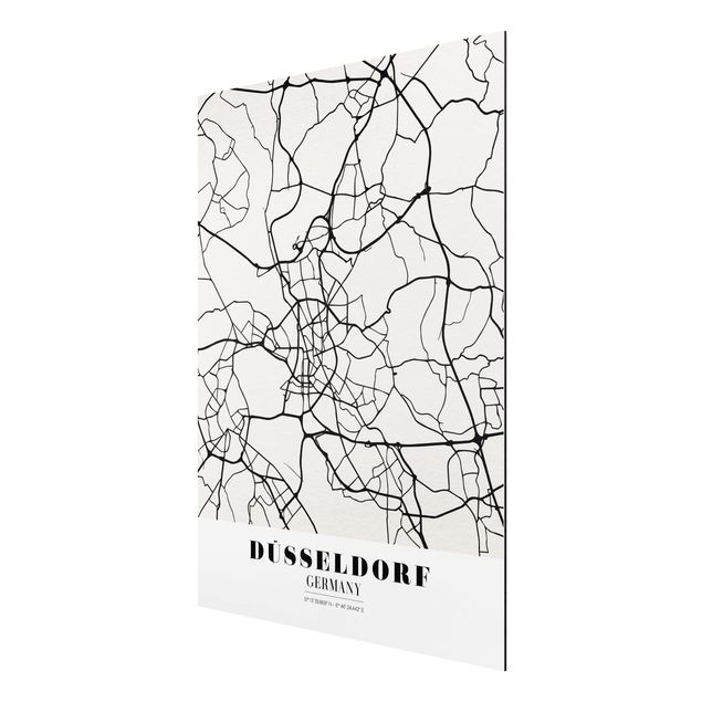 Billeder ordsprog Dusseldorf City Map - Classic