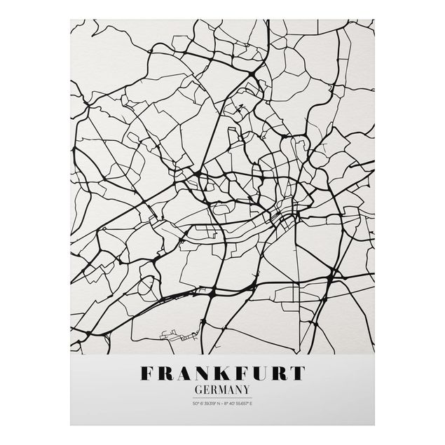 Billeder verdenskort Frankfurt City City Map - Classical