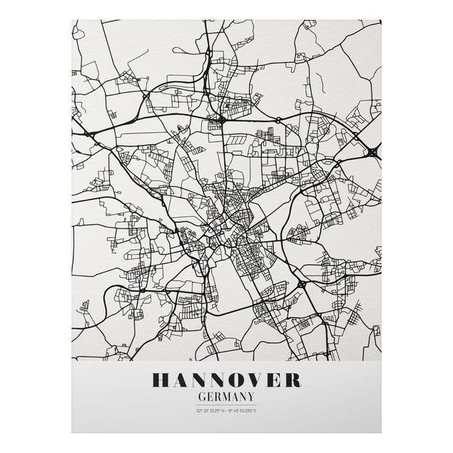 Billeder verdenskort Hannover City Map - Classic