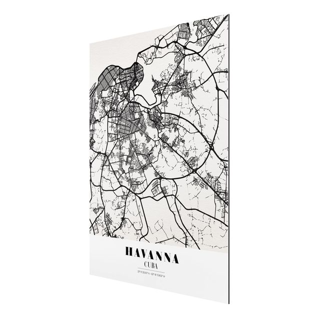 Billeder ordsprog Havana City Map - Classic