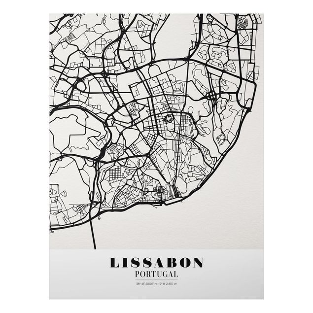 Billeder verdenskort Lisbon City Map - Classic