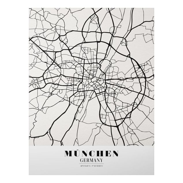 Billeder verdenskort Munich City Map - Classic