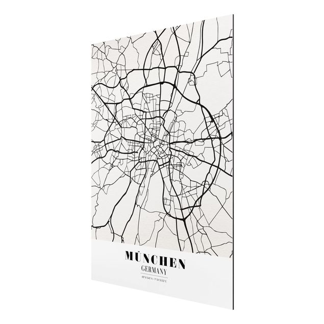 Billeder ordsprog Munich City Map - Classic