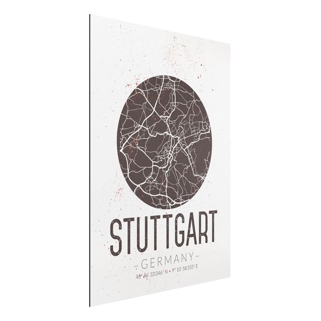 køkken dekorationer Stuttgart City Map - Retro