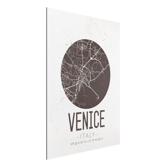 køkken dekorationer Venice City Map - Retro