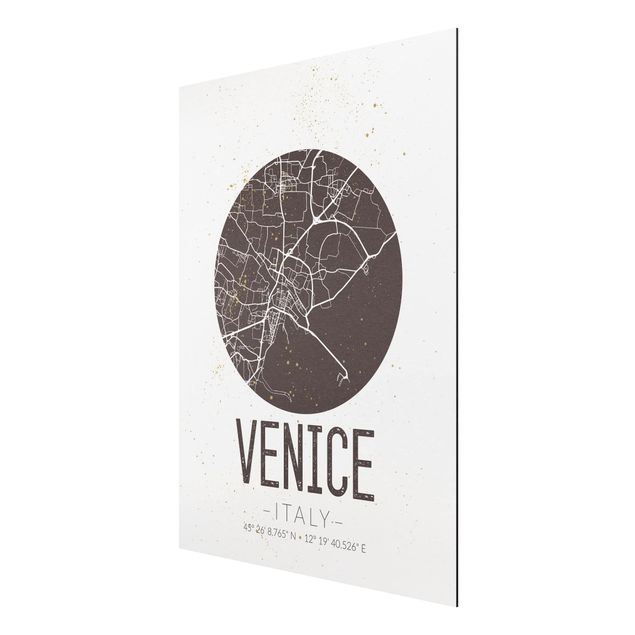 Billeder ordsprog Venice City Map - Retro