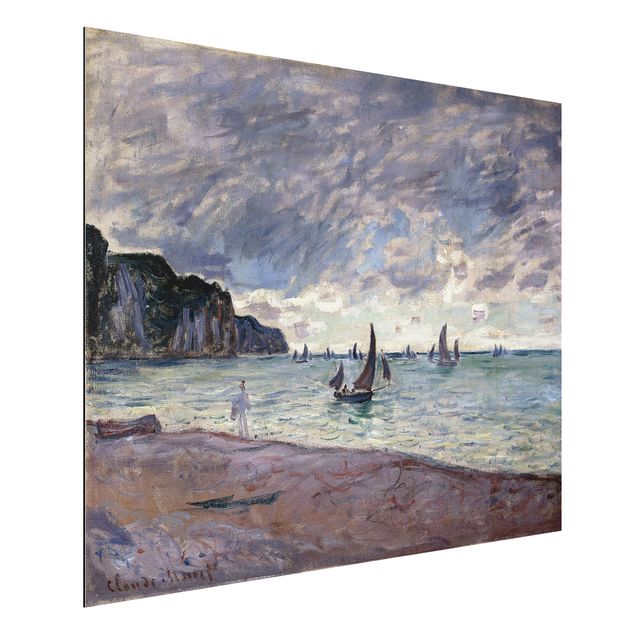 køkken dekorationer Claude Monet - Fishing Boats In Front Of The Beach And Cliffs Of Pourville