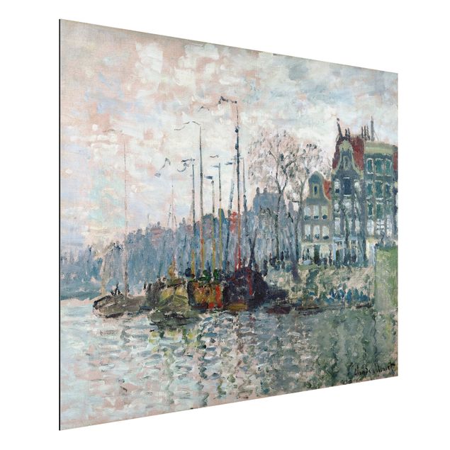 køkken dekorationer Claude Monet - View Of The Prins Hendrikkade And The Kromme Waal In Amsterdam