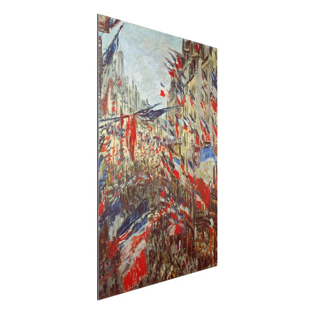 køkken dekorationer Claude Monet - The Rue Montorgueil with Flags