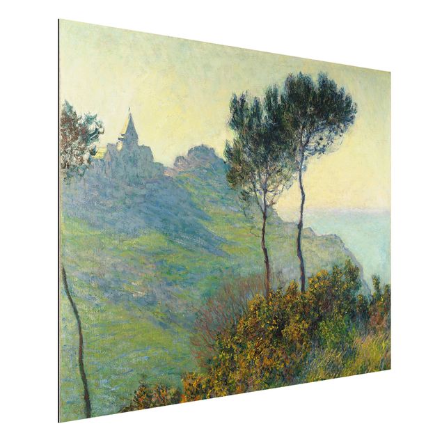 køkken dekorationer Claude Monet - The Church Of Varengeville At Evening Sun
