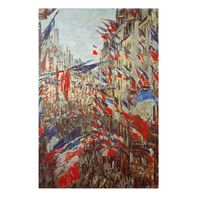 Kunst stilarter impressionisme Claude Monet - The Rue Montorgueil with Flags