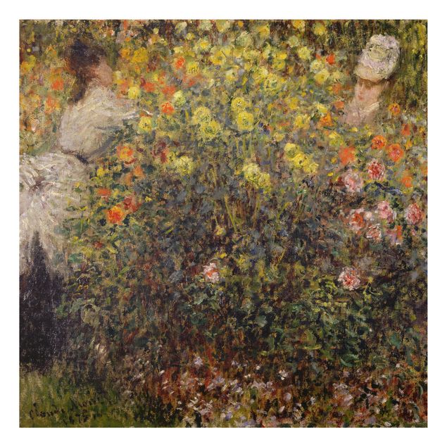 Kunst stilarter impressionisme Claude Monet - Two Ladies in the Flower Garden