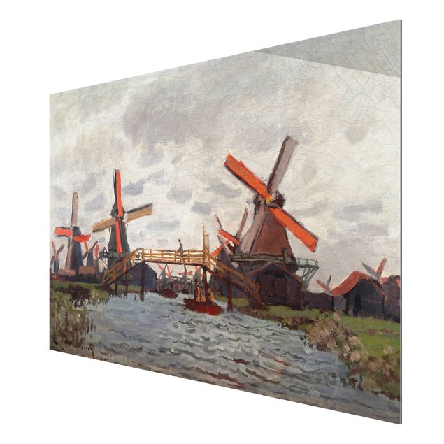 Kunst stilarter Claude Monet - Windmills in Westzijderveld near Zaandam
