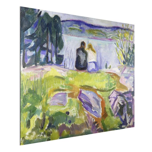 Kunst stilarter ekspressionisme Edvard Munch - Spring (Love Couple On The Shore)