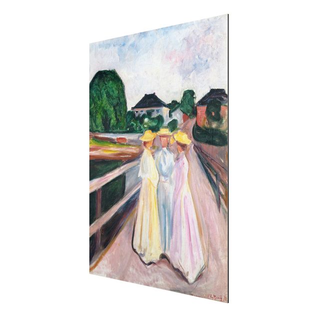 Kunst stilarter post impressionisme Edvard Munch - Three Girls on the Bridge