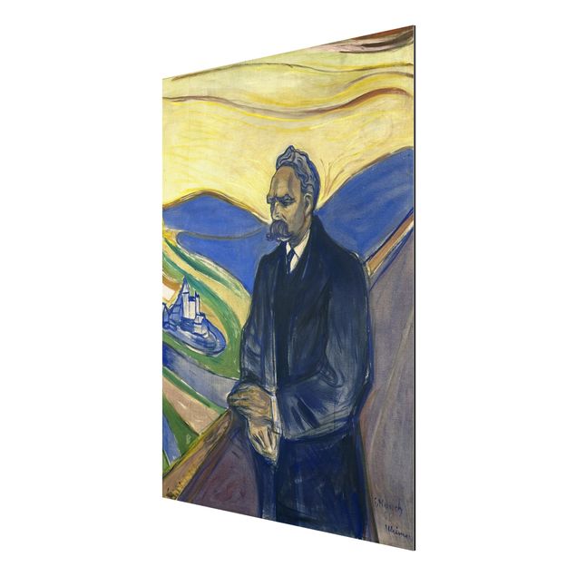 Kunst stilarter post impressionisme Edvard Munch - Portrait of Friedrich Nietzsche