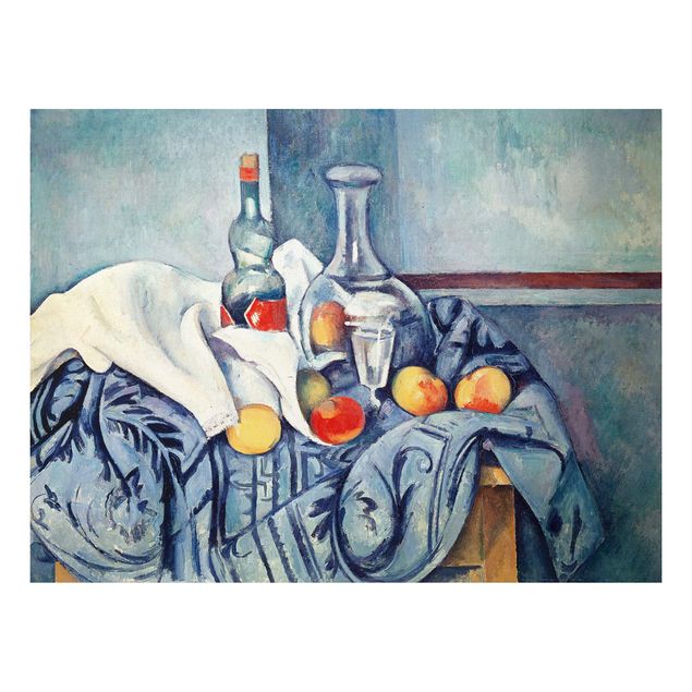 Kunst stilarter impressionisme Paul Cézanne - Still Life With Peaches And Bottles
