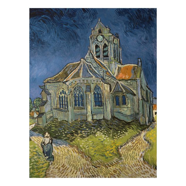 Kunst stilarter impressionisme Vincent van Gogh - The Church at Auvers