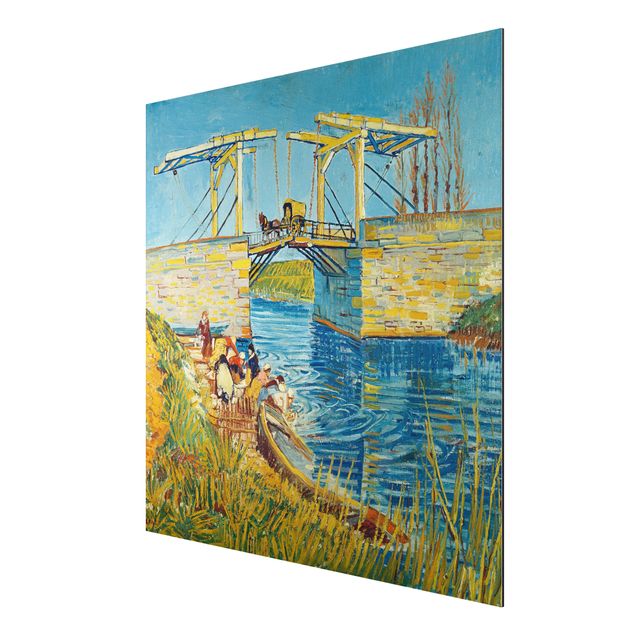 Kunst stilarter pointillisme Vincent van Gogh - The Drawbridge at Arles with a Group of Washerwomen