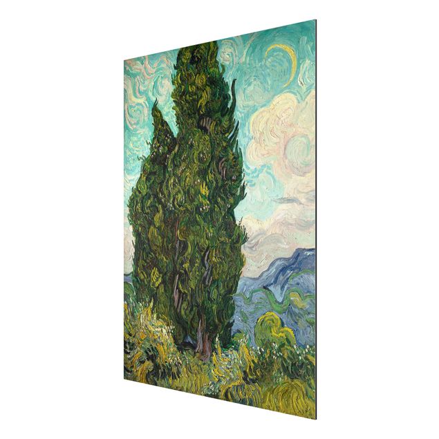 Kunst stilarter pointillisme Vincent van Gogh - Cypresses