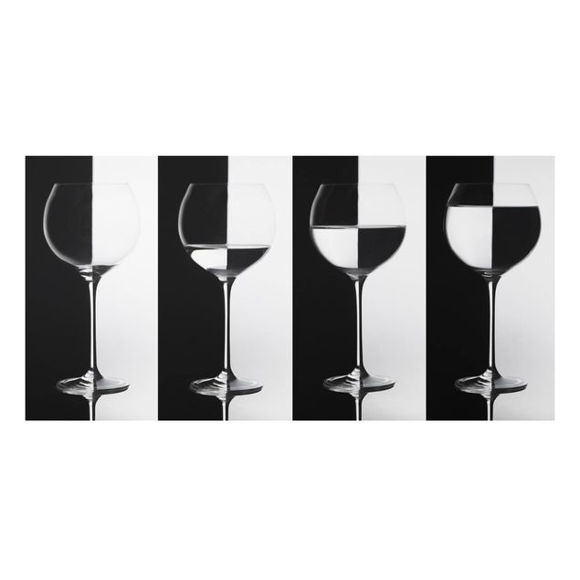 køkken dekorationer Wine Glasses Black & White