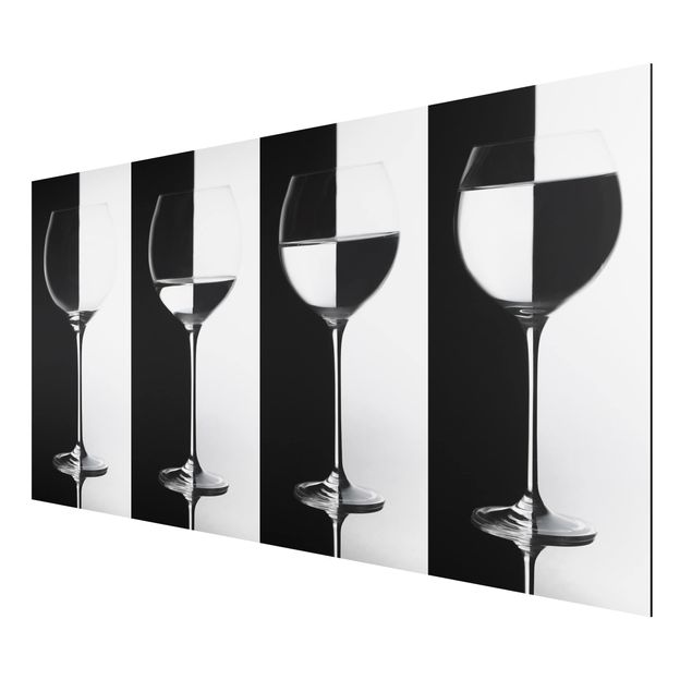 Billeder moderne Wine Glasses Black & White