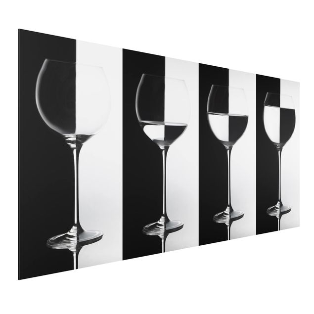 Billeder mønstre Wine Glasses Black & White