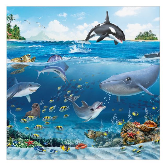Vinduesklistermærke - Animal Club International - Underwater World With Animals