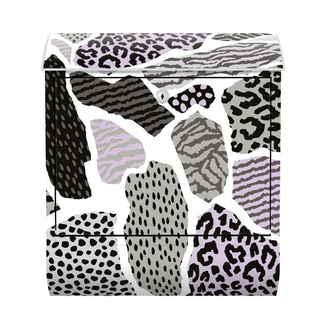 Postkasser grå Animal Print Zebra Tiger Leopard Europe