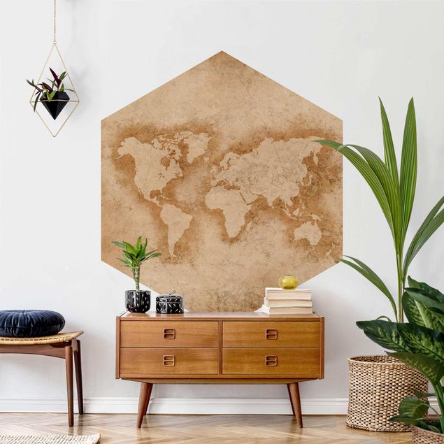 Fototapet verdenskort Antique World Map