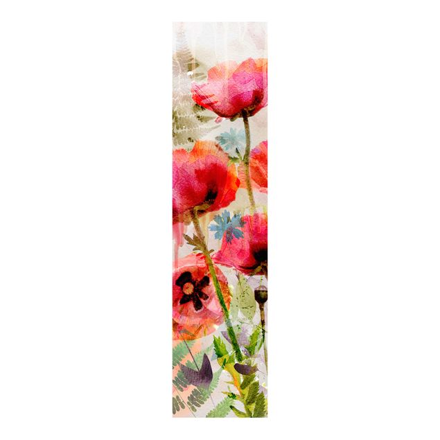 Panelgardiner blomster Watercolour Flowers Poppy